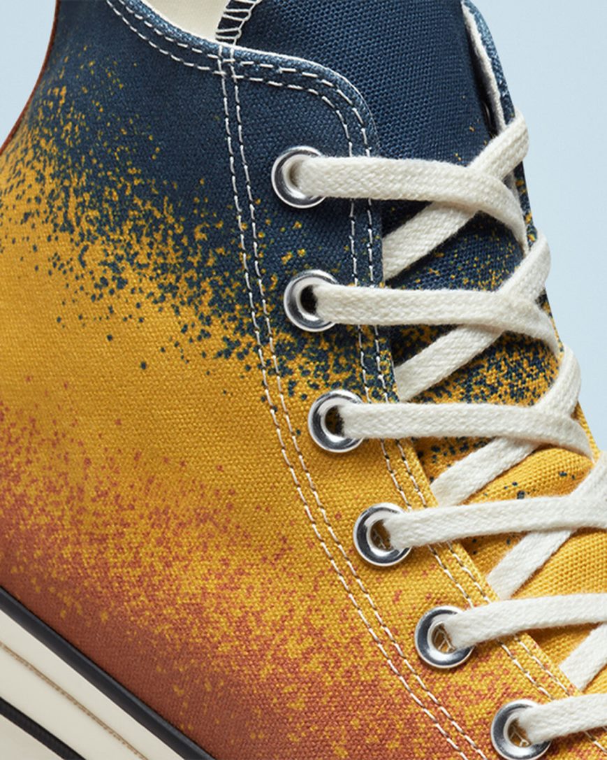 Men's Converse Chuck 70 Scatter Dye High Top Shoes Gold | AU 630ECS